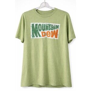 Vintage Mountain Dew T-Shirt Savvy Green Sz XL Pepsi Co. CR80 Nice